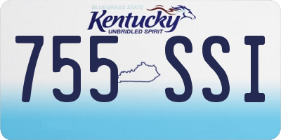 KY license plate 755SSI