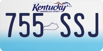 KY license plate 755SSJ