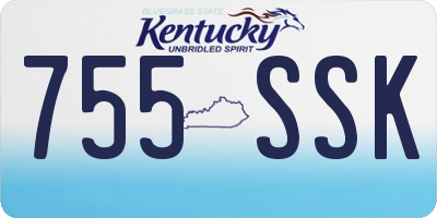 KY license plate 755SSK