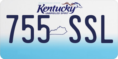 KY license plate 755SSL