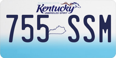 KY license plate 755SSM