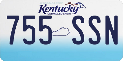 KY license plate 755SSN