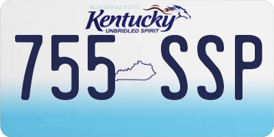 KY license plate 755SSP