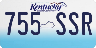 KY license plate 755SSR