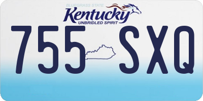 KY license plate 755SXQ