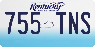 KY license plate 755TNS