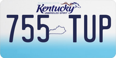 KY license plate 755TUP