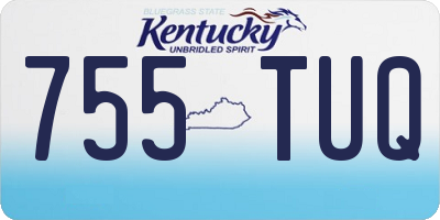 KY license plate 755TUQ
