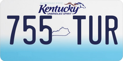 KY license plate 755TUR
