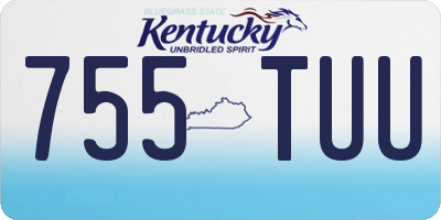 KY license plate 755TUU