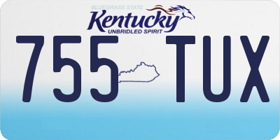 KY license plate 755TUX