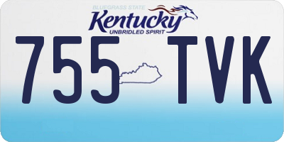 KY license plate 755TVK