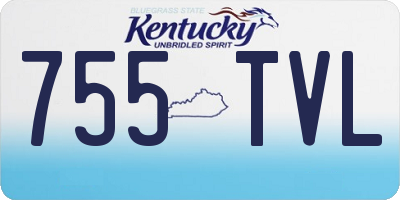 KY license plate 755TVL