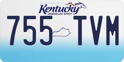 KY license plate 755TVM