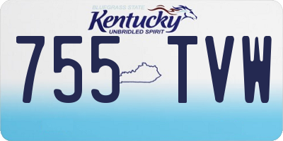 KY license plate 755TVW