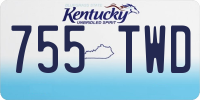KY license plate 755TWD