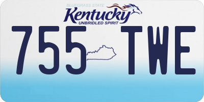 KY license plate 755TWE