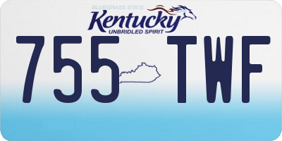 KY license plate 755TWF