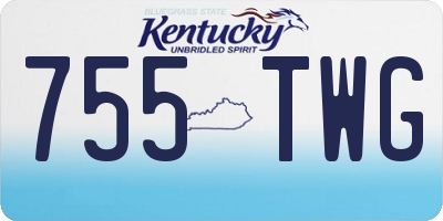 KY license plate 755TWG