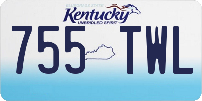 KY license plate 755TWL
