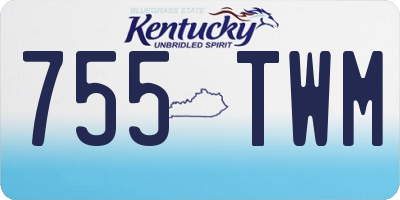 KY license plate 755TWM