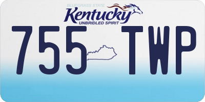 KY license plate 755TWP