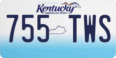 KY license plate 755TWS