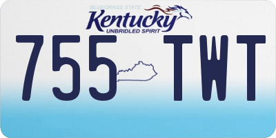 KY license plate 755TWT