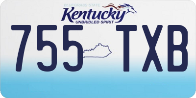 KY license plate 755TXB
