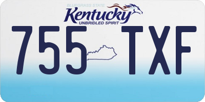 KY license plate 755TXF