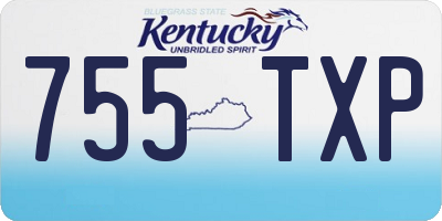 KY license plate 755TXP
