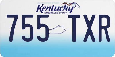 KY license plate 755TXR