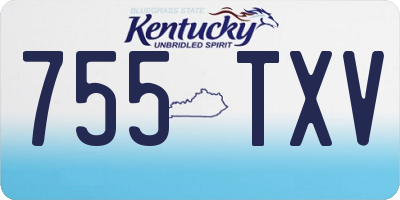 KY license plate 755TXV