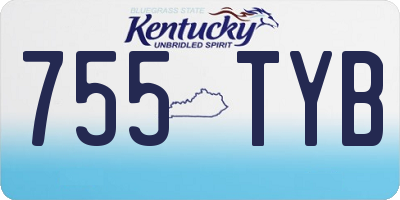 KY license plate 755TYB