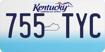 KY license plate 755TYC