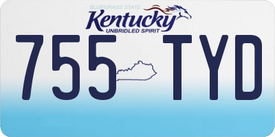 KY license plate 755TYD