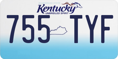 KY license plate 755TYF