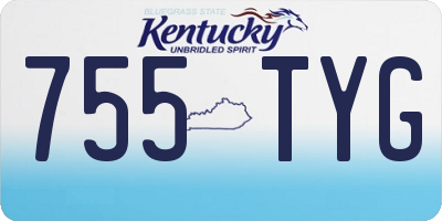 KY license plate 755TYG