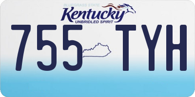 KY license plate 755TYH