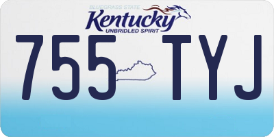 KY license plate 755TYJ