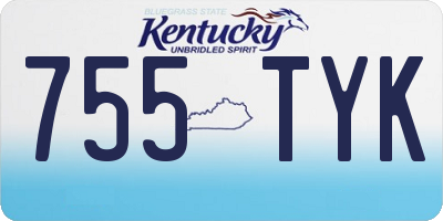 KY license plate 755TYK