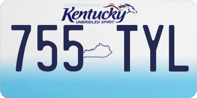 KY license plate 755TYL