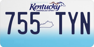 KY license plate 755TYN