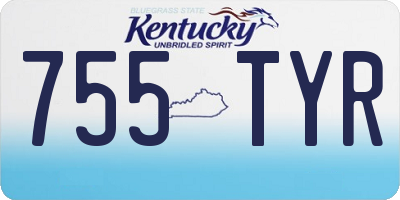 KY license plate 755TYR
