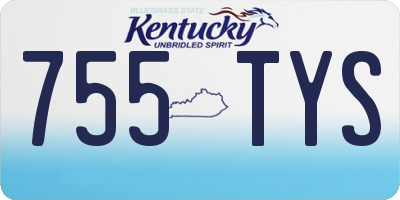 KY license plate 755TYS