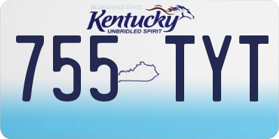 KY license plate 755TYT