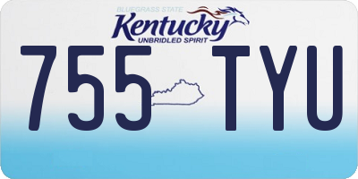 KY license plate 755TYU