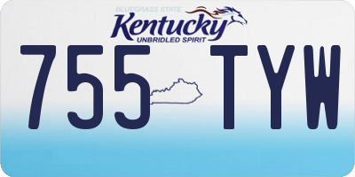 KY license plate 755TYW
