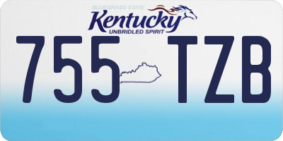 KY license plate 755TZB