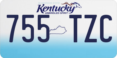 KY license plate 755TZC